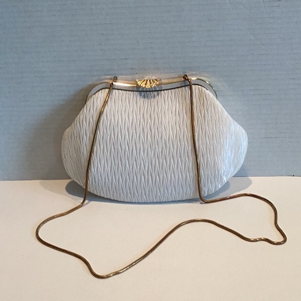 Vintage White Evening Bag by Goldco